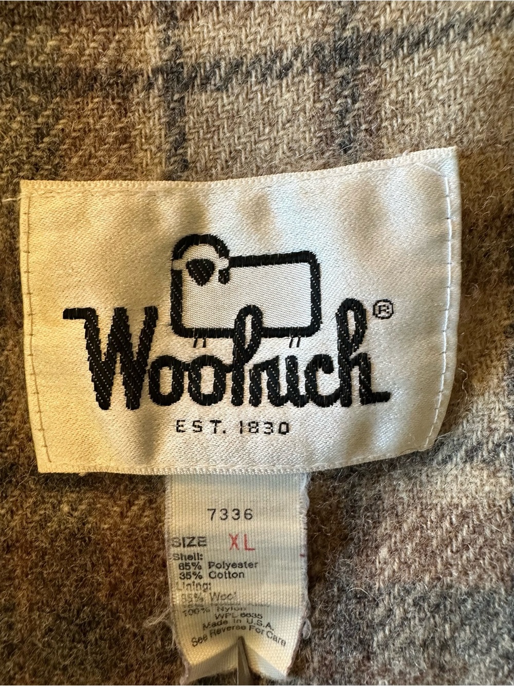 Vintage Woolrich Wool Blanket Lined Gray Barn Chore Jacket XL - Picture 10 of 14
